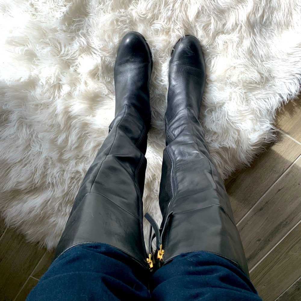 Franco Sarto Over The Knee Boots Margot Black Size 11 - Inside zipper